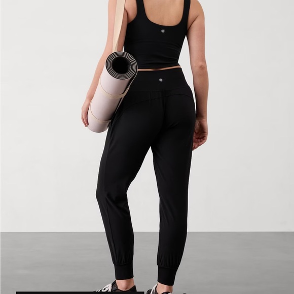 Athleta Black High-Waisted Salutation Joggers in Powervita - Picture 2 of 15